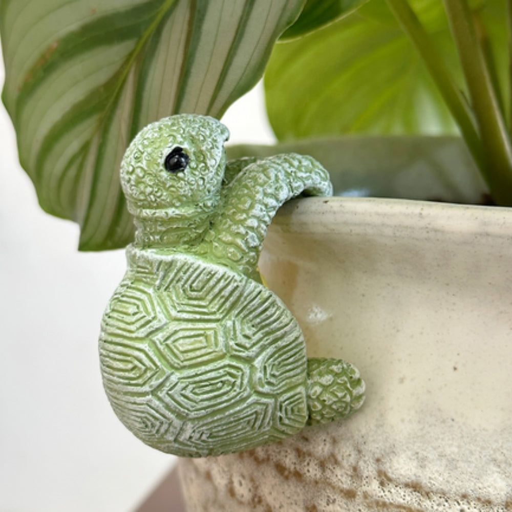 Hanging Turtle Resin Planter Ornament