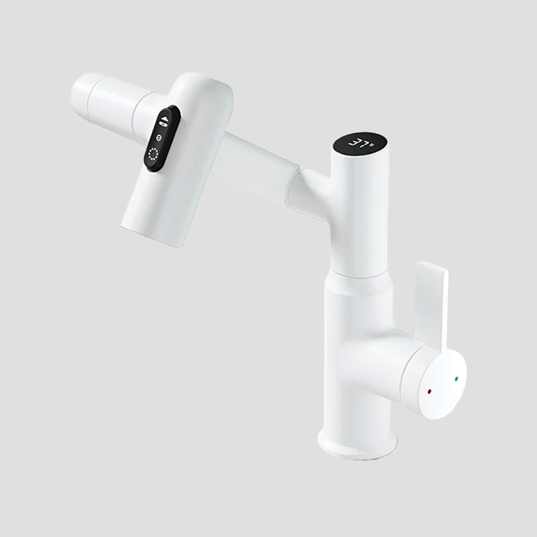360° Swivel Stainless Steel Kitchen Faucet with Temperature Display