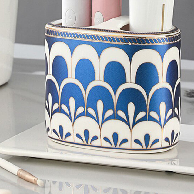 Luxury Art Deco Ceramic Bathroom Accessory Holder
