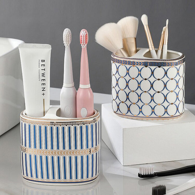 Luxury Art Deco Ceramic Bathroom Accessory Holder