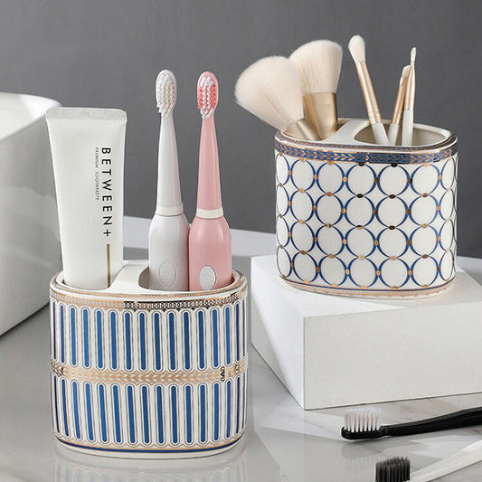 Luxury Art Deco Ceramic Bathroom Accessory Holder