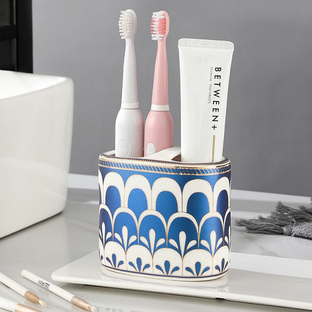 Luxury Art Deco Ceramic Bathroom Accessory Holder