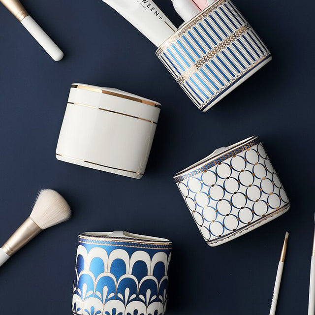 Luxury Art Deco Ceramic Bathroom Accessory Holder