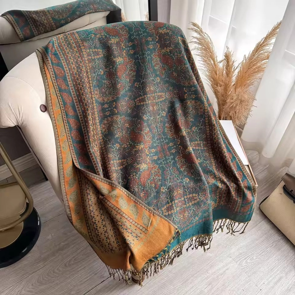 Lightweight Boho Bloom Shawl Scarf