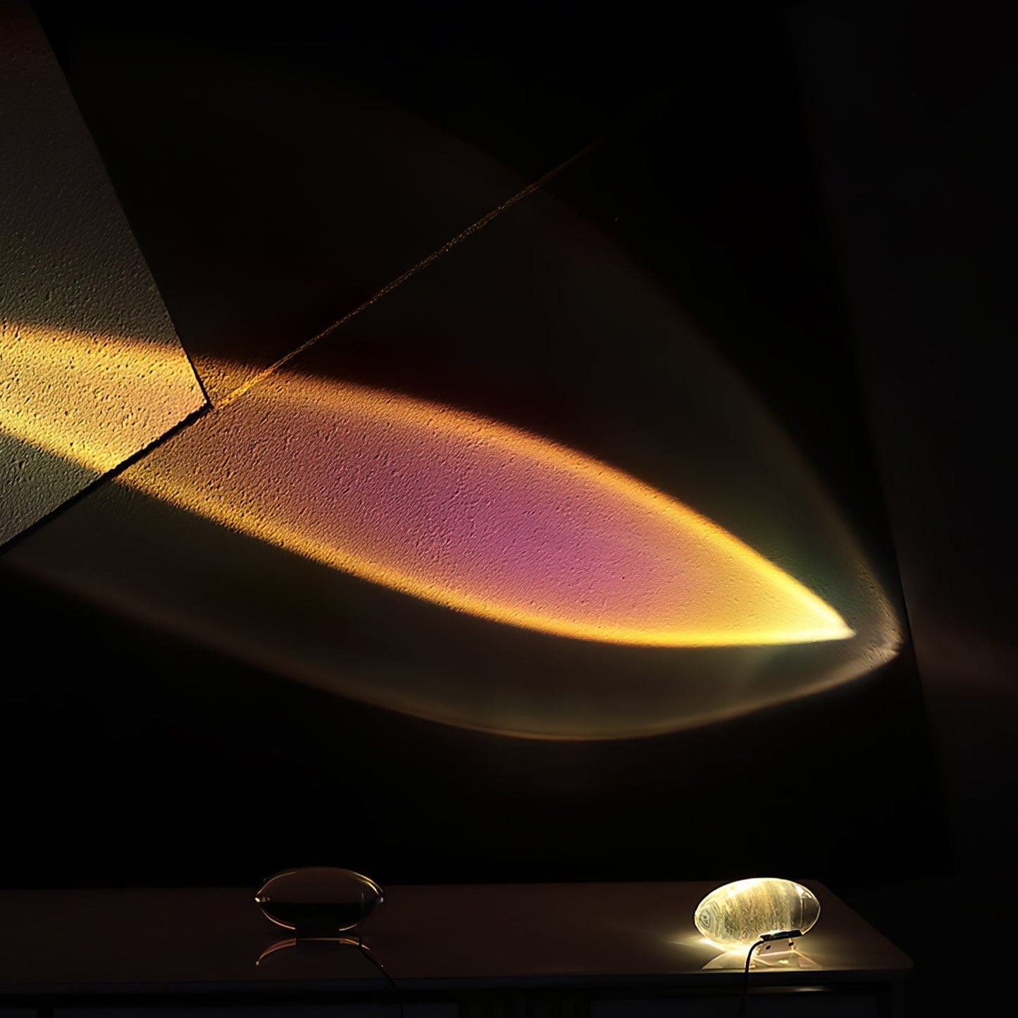 Integrated LED Metal and Crystal Table Lamp