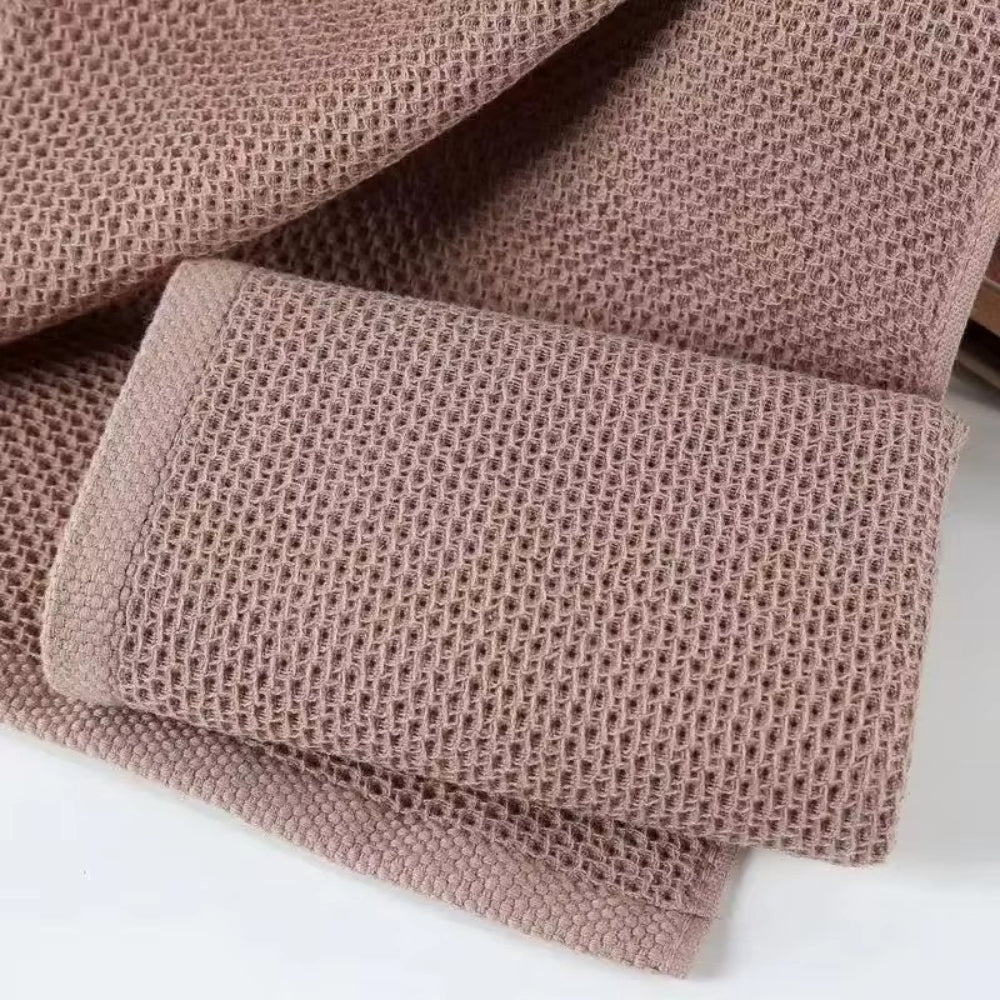 Ultra-Absorbent Honeycomb Hand Towels Set of 3