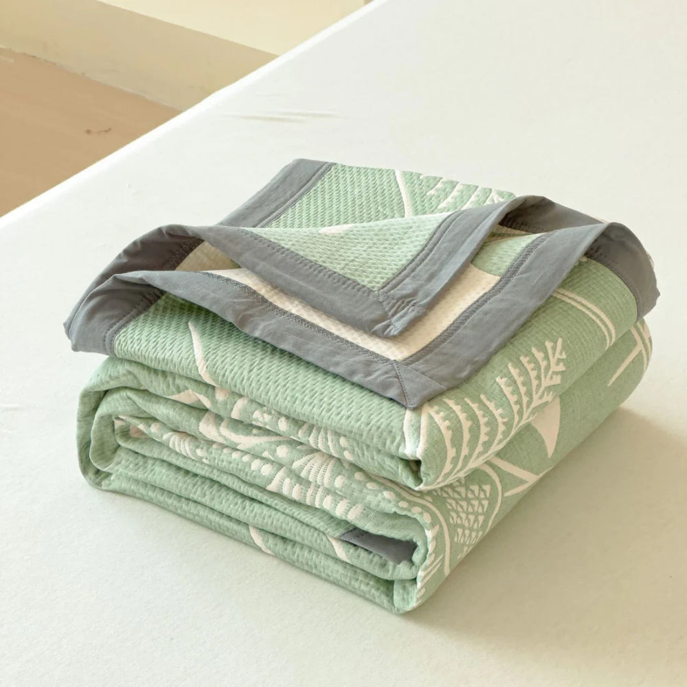 Reversible Floral Cotton Gauze Blanket