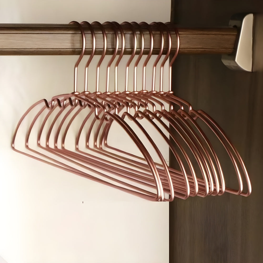 Seamless Non-Bulge Aluminum Clothes Hangers - 10 Pack