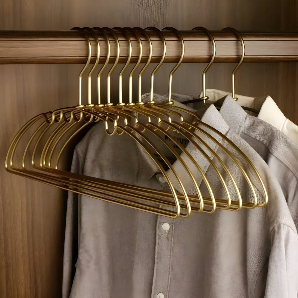 Seamless Non-Bulge Aluminum Clothes Hangers - 10 Pack