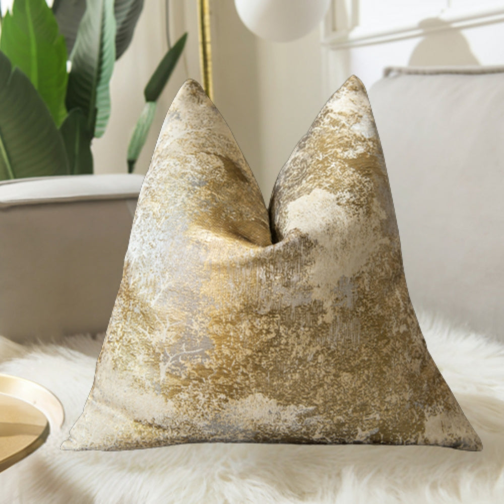 Luxury Microfiber Gilded Cushion Cover
