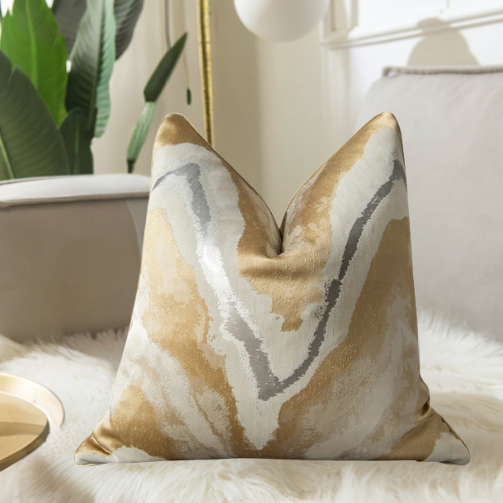 Luxury Microfiber Gilded Cushion Cover