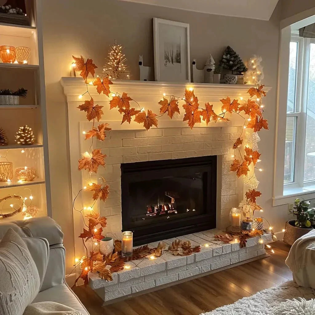 Lighted Faux Greenery Garland with Warm White Fairy Lights