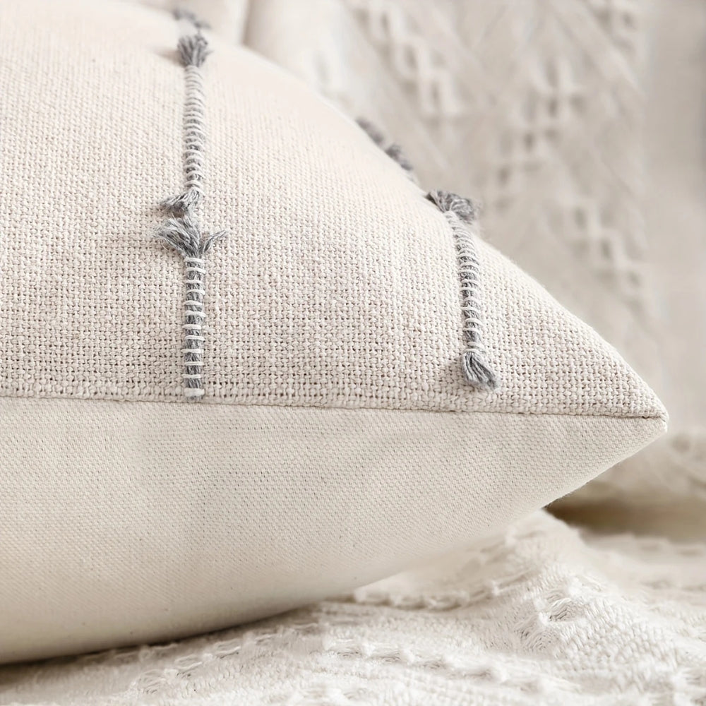 Soft Vertical Stitched Microfiber Cushion Cover 18x18