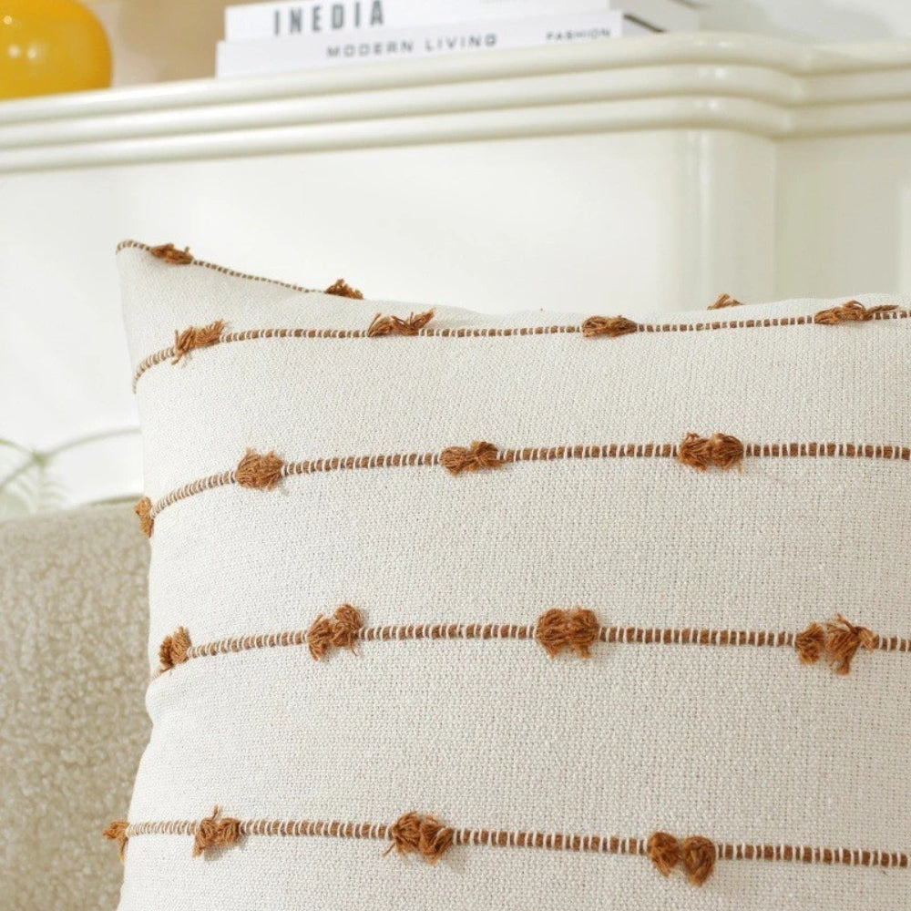 Soft Vertical Stitched Microfiber Cushion Cover 18x18