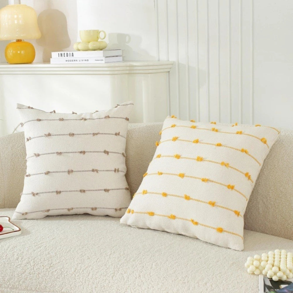 Soft Vertical Stitched Microfiber Cushion Cover 18x18