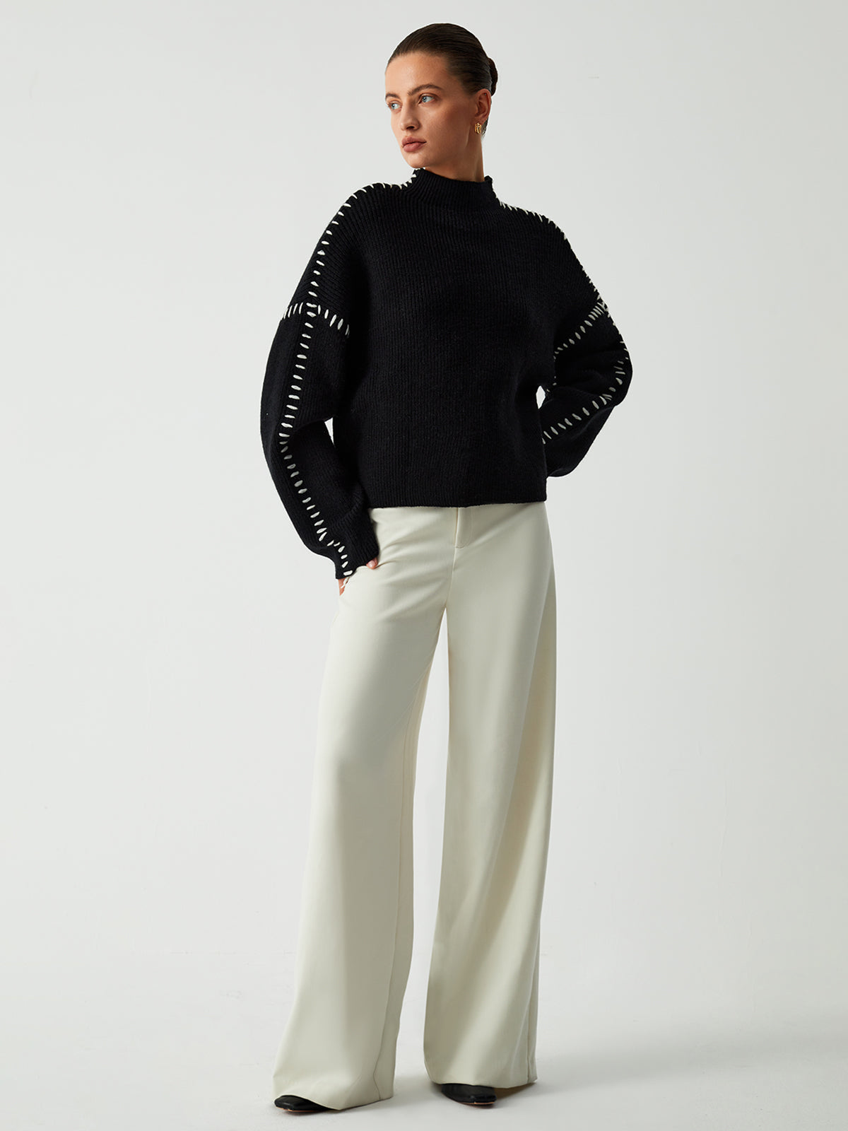 Alexiah - Chic Stitch-Detail Sweater