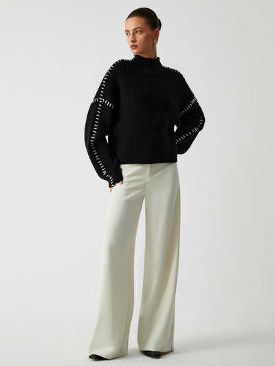 Alexiah - Chic Stitch-Detail Sweater