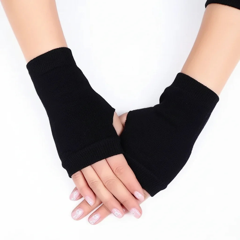 Thick Elastic Winter Fingerless Gloves for Men