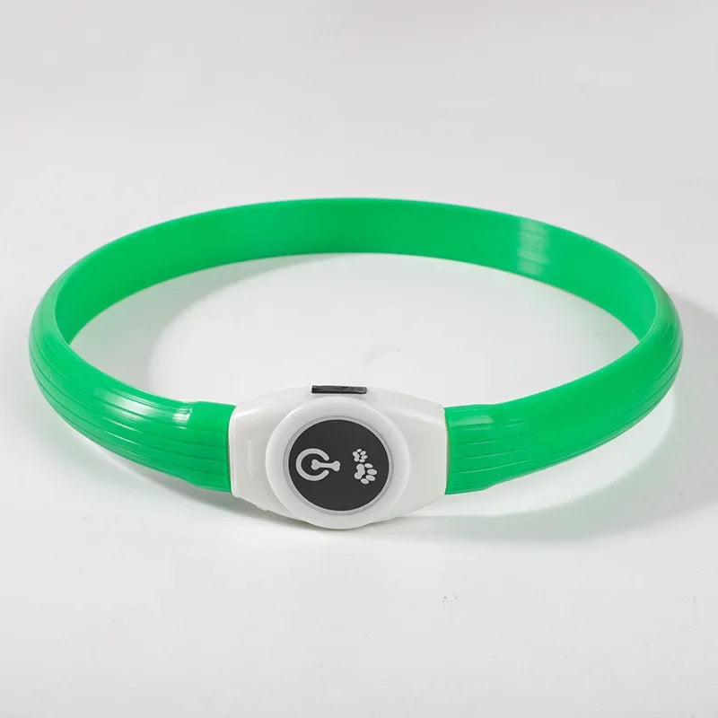LED Waterproof Dog Collar with Rechargeable Lights