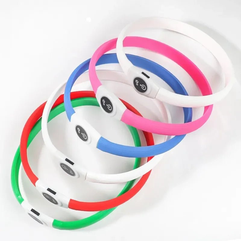 LED Waterproof Dog Collar with Rechargeable Lights