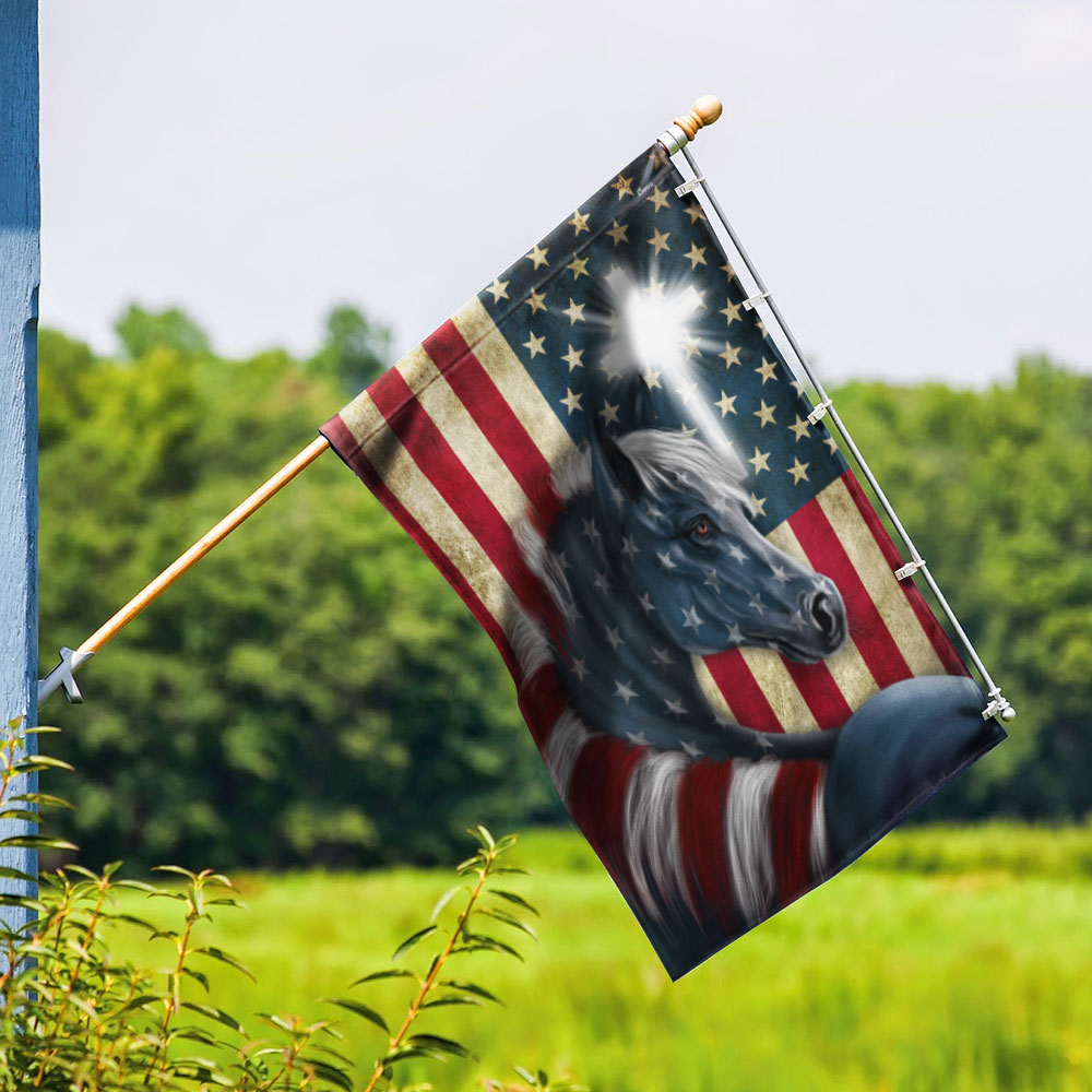 Double-Sided Canvas American Flag Garden and House Flag