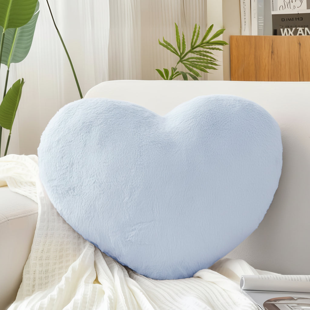Soft Pink Heart Shaped Plush Pillow for Valentine’s Day Gift