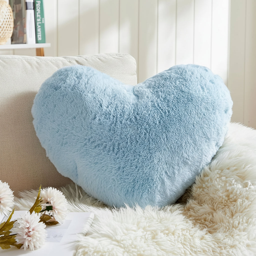 Soft Pink Heart Shaped Plush Pillow for Valentine’s Day Gift
