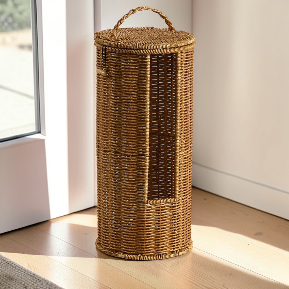 Freestanding Braided Rope Toilet Paper Holder