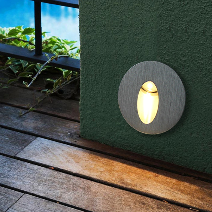 Art Deco Round Aluminum Waterproof LED Wall Light for Hallways