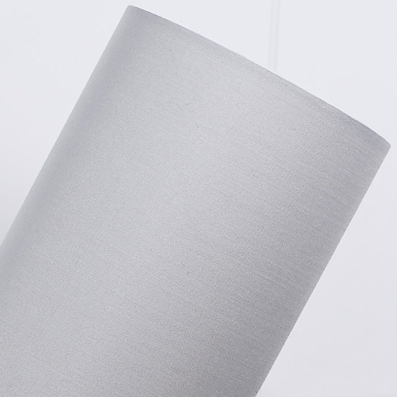 Japanese Wood Table Lamp with Fabric Shade - 1-Light Design
