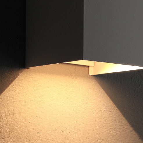 Modern Minimalist Waterproof LED Wall Light - Aluminum and Glass, Hardwired, Black or White