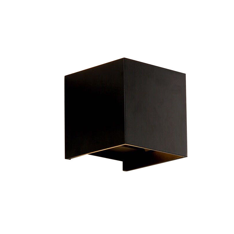 Modern Minimalist Waterproof LED Wall Light - Aluminum and Glass, Hardwired, Black or White