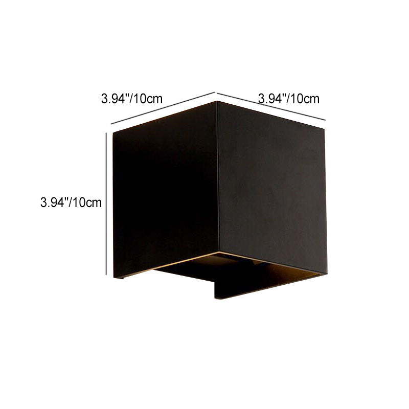Modern Minimalist Waterproof Aluminum Glass LED Wall Light