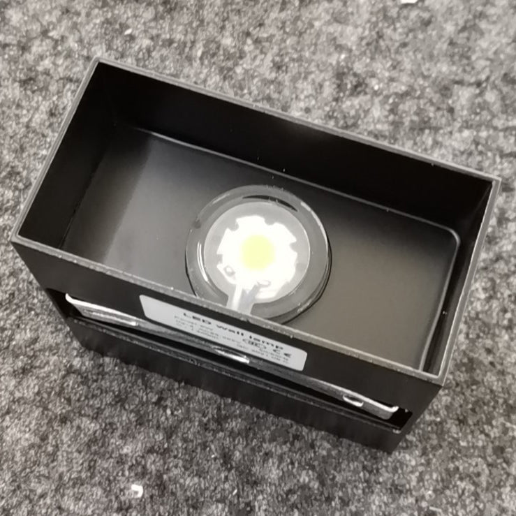 Modern Minimalist Waterproof LED Wall Light - Aluminum and Glass, Hardwired, Black or White