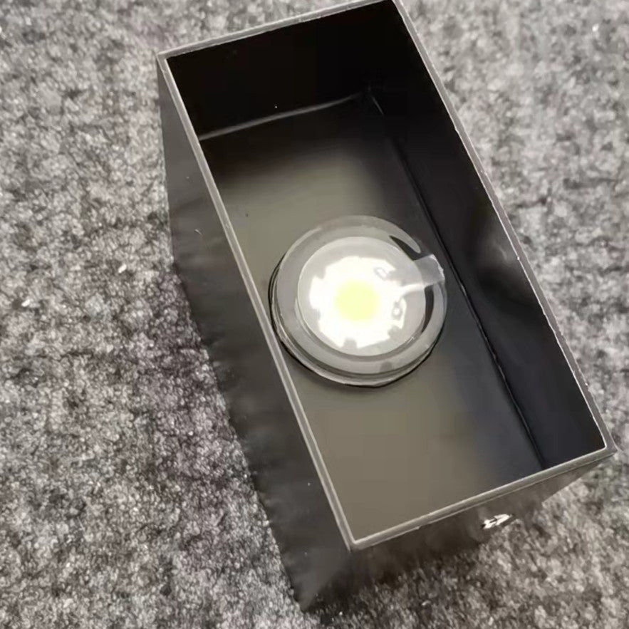 Modern Minimalist Waterproof LED Wall Light - Aluminum and Glass, Hardwired, Black or White