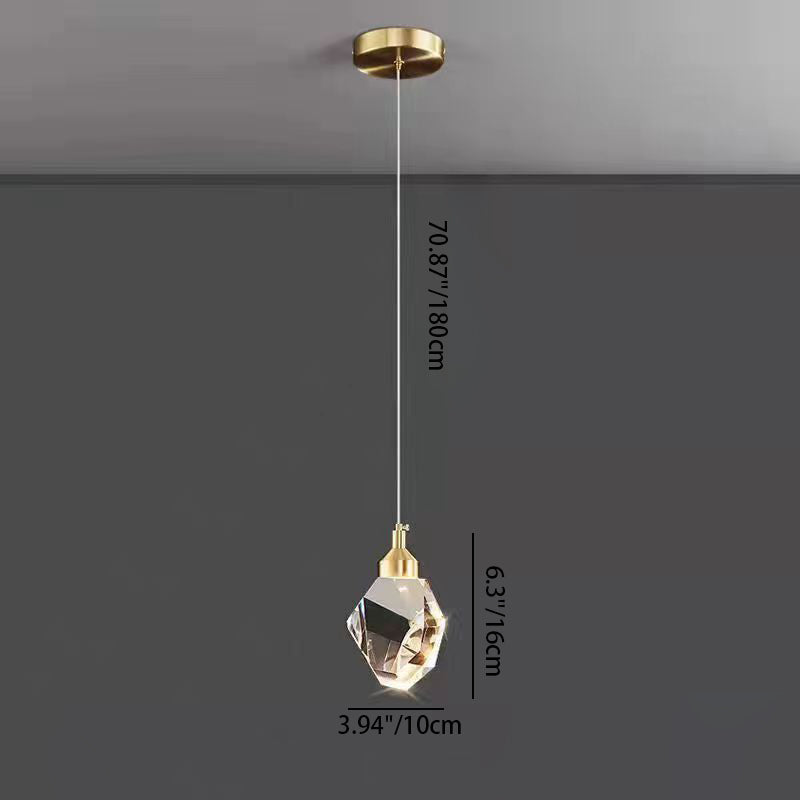 Luxury Crystal Iron LED Pendant Light