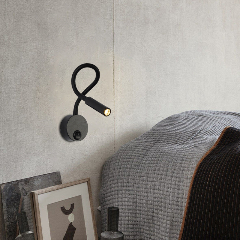 Modern Minimalist Iron Round LED Wall Sconce Lamp