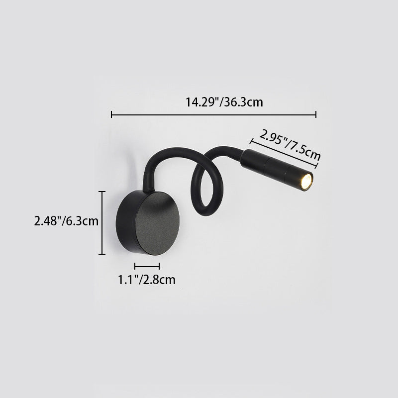 Modern Minimalist Iron Round LED Wall Sconce Lamp