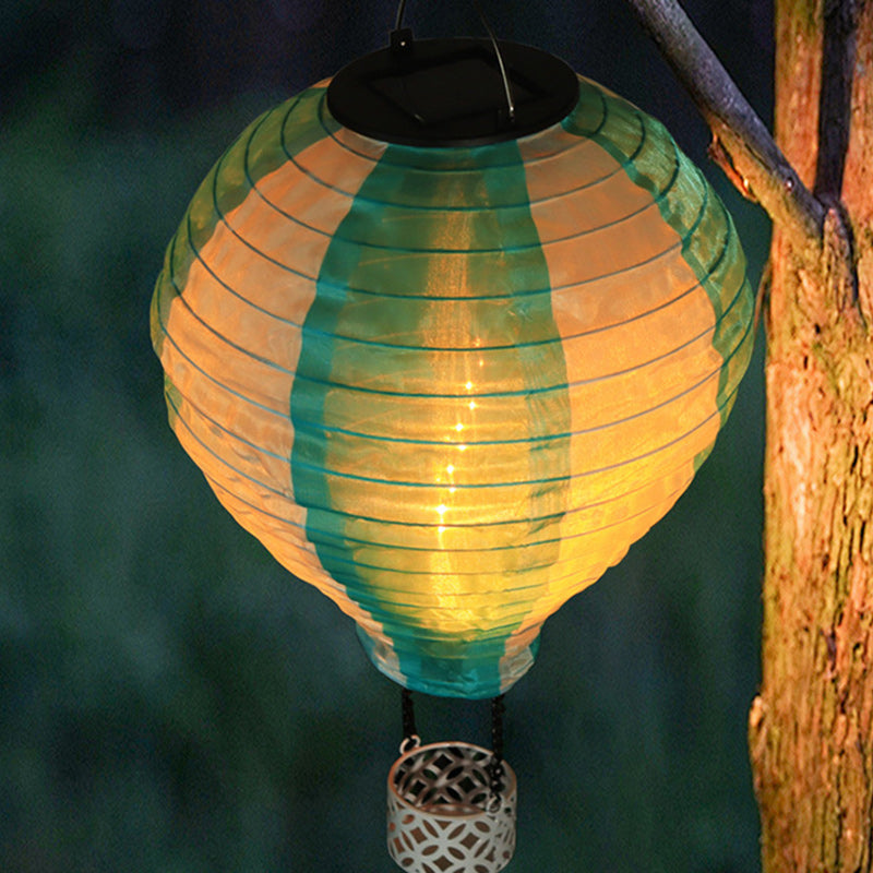 Contemporary Solar Fabric Shade LED Pendant Light for Outdoor Use