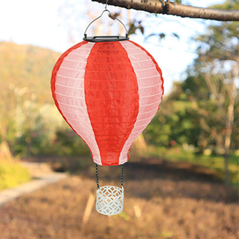 Contemporary Solar Fabric Shade LED Pendant Light for Outdoor Use