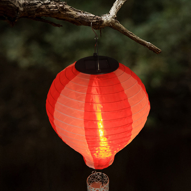 Contemporary Solar Fabric Shade LED Pendant Light for Outdoor Use