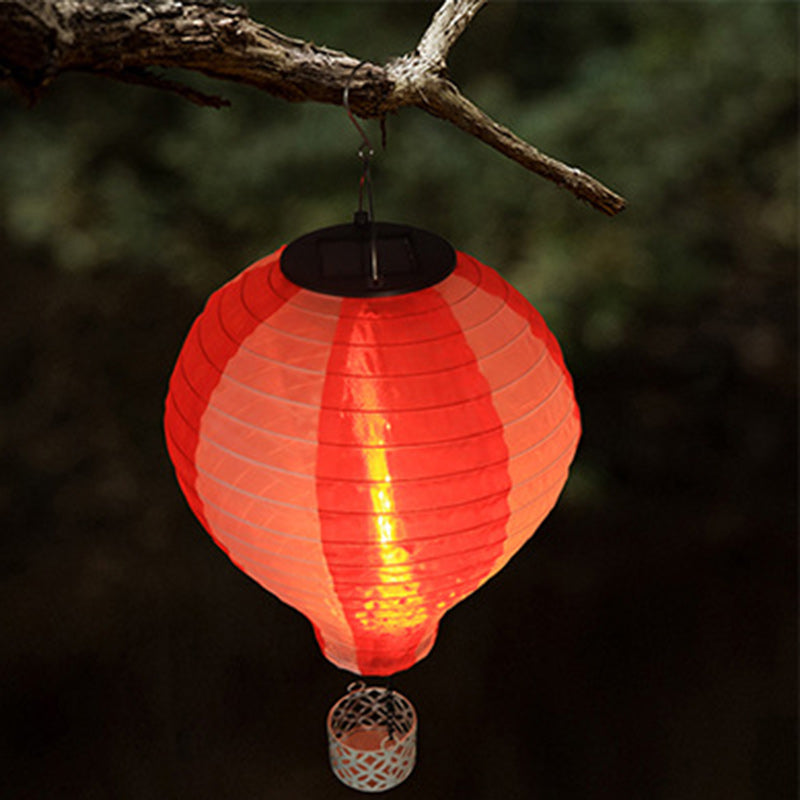 Contemporary Solar Fabric Shade LED Pendant Light for Outdoor Use