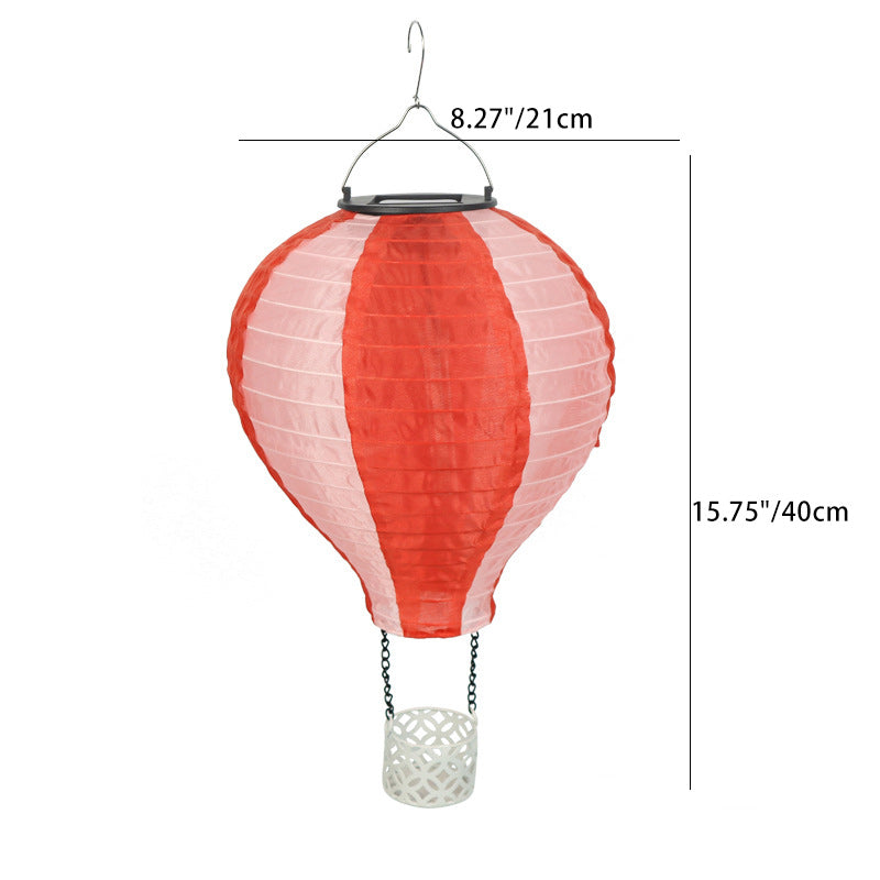 Contemporary Solar Fabric Shade LED Pendant Light for Outdoor Use