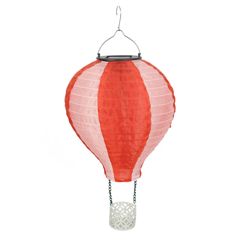 Contemporary Solar Fabric Shade LED Pendant Light for Outdoor Use
