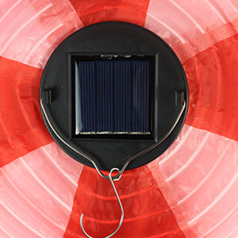 Contemporary Solar Fabric Shade LED Pendant Light for Outdoor Use