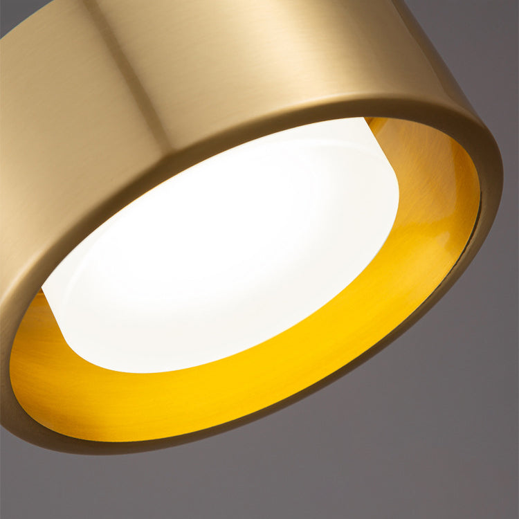 Minimalist Round Iron LED Pendant Light in Gold, White, or Black