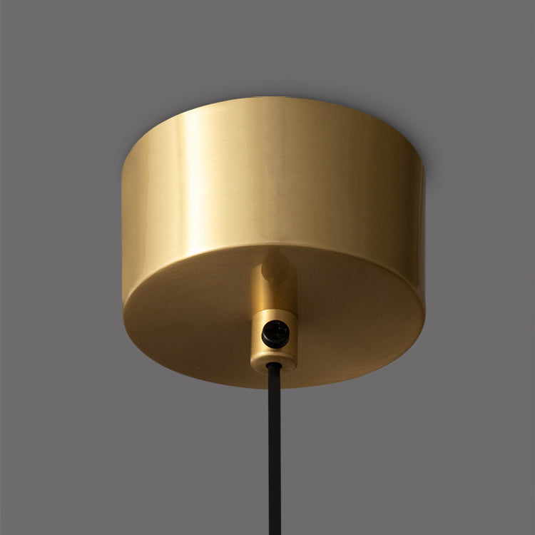 Minimalist Round Iron LED Pendant Light in Gold, White, or Black
