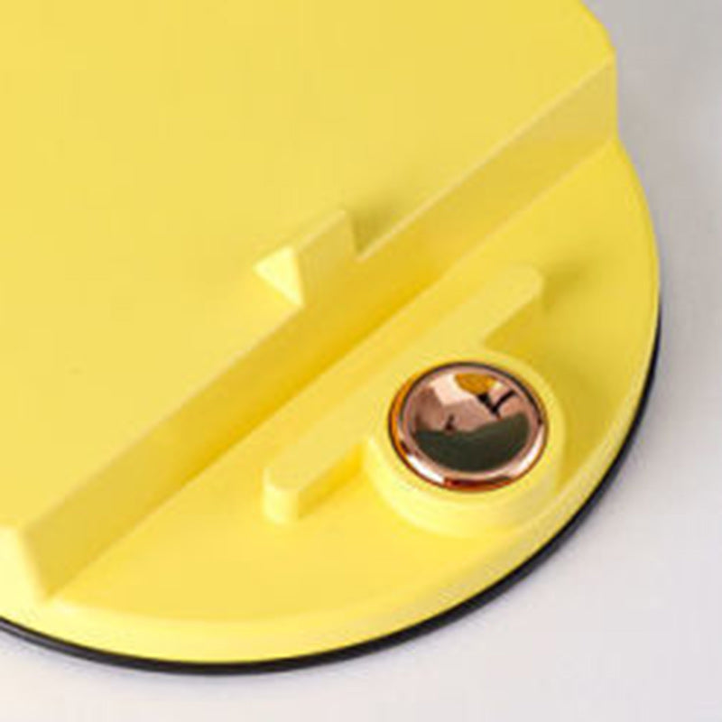 Modern Minimalist Round Folded LED Table Lamp in Green, Pink, Yellow, or White