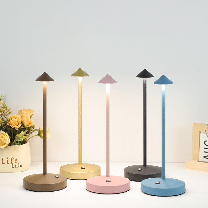 Modern Triangle Acrylic and Iron LED Table Lamp