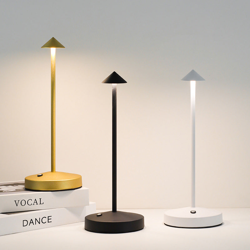 Modern Triangle Acrylic and Iron LED Table Lamp